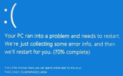 page fault in nonpaged area windows 10 как исправить