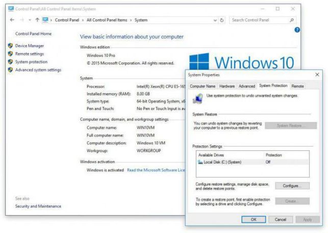 windows 10 как сделать откат системы