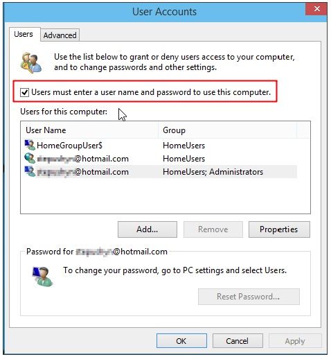 как убрать пароль с компьютера при включении windows 10