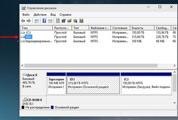 как разделить диск с на два диска на windows 10