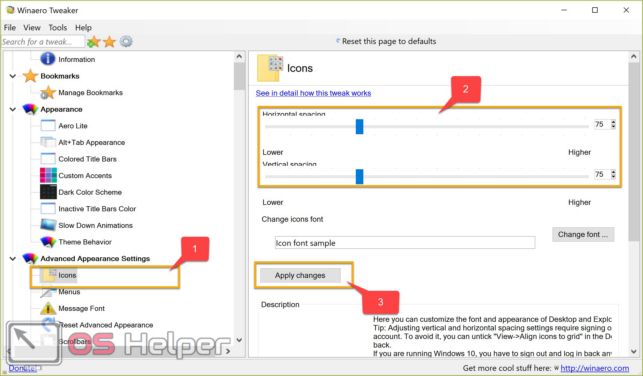как изменить размер значков на рабочем столе в windows 10