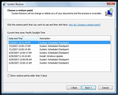 как сделать откат системы windows 7