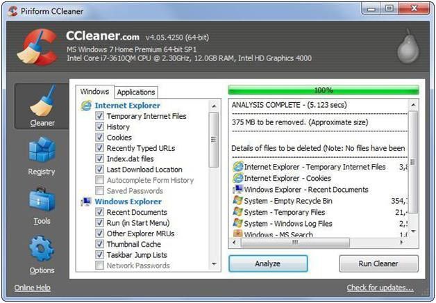 как ускорить работу ноутбука windows 7
