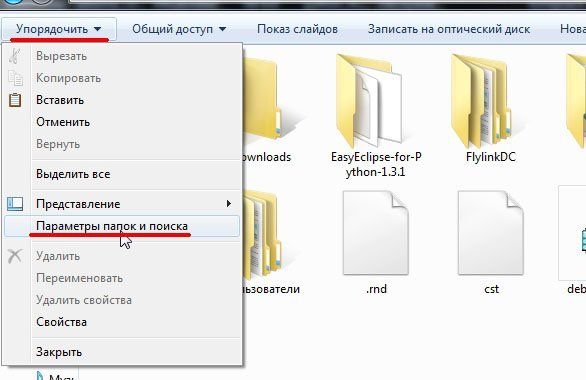 как изменить расширение файла в windows 7