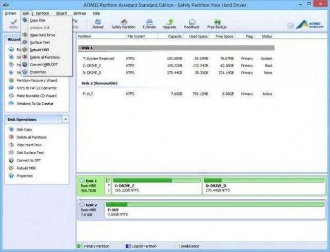 как расширить диск с за счет диска d windows 7