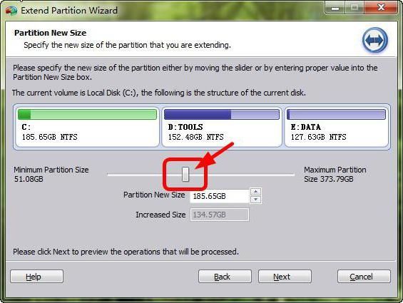 как расширить диск с за счет диска d windows 7
