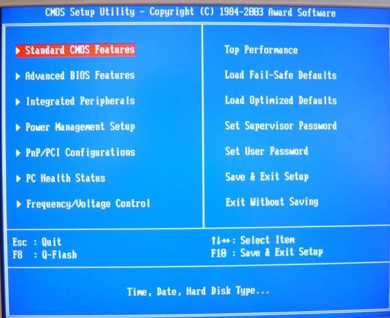 как установить windows 7 с диска через биос