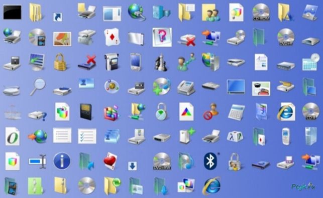 как на рабочем столе уменьшить значки windows 7