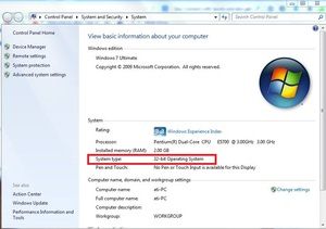 как узнать 32 или 64 битная система на windows 7