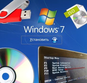как установить windows 7 с диска через биос