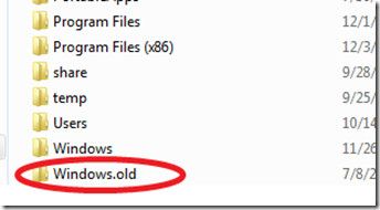 как удалить папку windows old в windows 7
