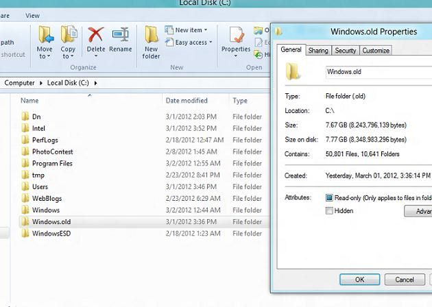 как удалить папку windows old в windows 7
