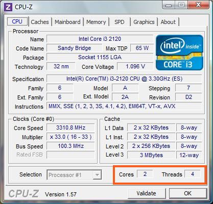 как узнать сколько ядер на компьютере windows 7