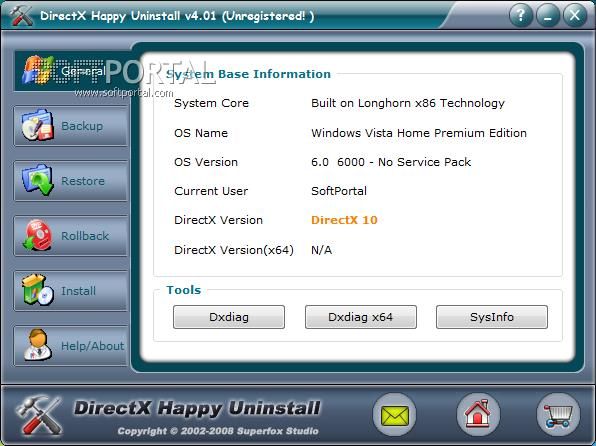 как удалить директ х для windows 7