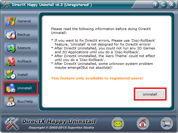 как удалить директ х для windows 7