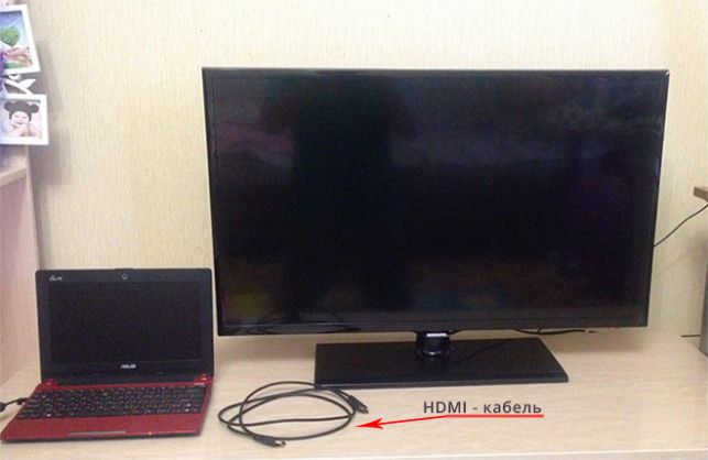 как подключить ноутбук к телевизору через hdmi на windows 7