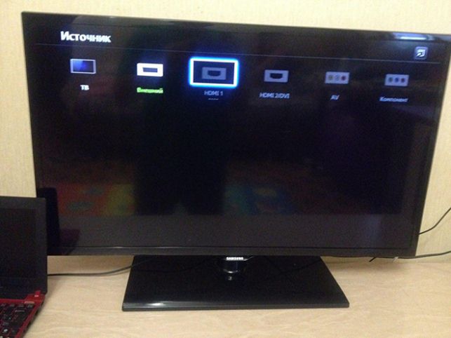 как подключить ноутбук к телевизору через hdmi на windows 7
