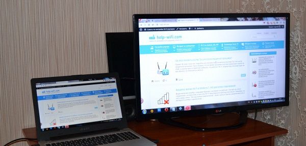 как подключить ноутбук к телевизору через hdmi на windows 7