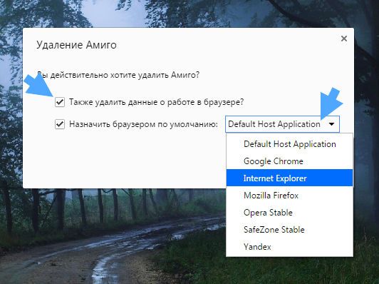 как удалить амиго с компьютера полностью виндовс 10