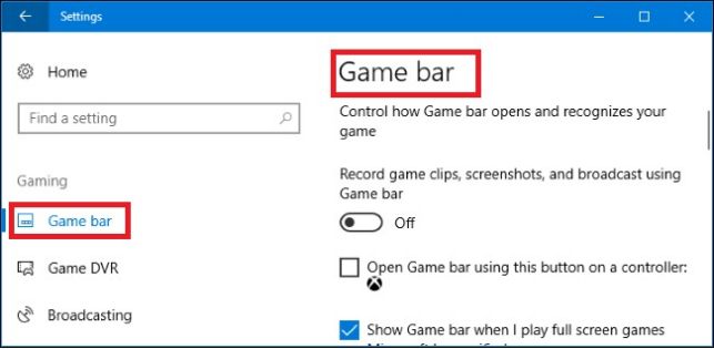 как отключить dvr для игр на виндовс 10